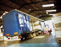 Loading a truck in a warehouse